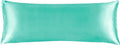 BEDELITE Satin Body Pillow Cover, Super Soft and Cooling Body Pillow Pillowcase for Hair and Skin, Breathable Silky Full Long Pillowcase Cover(20"x54", Turquoise)