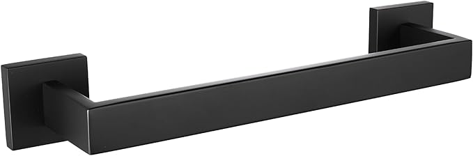 LANC 12-Inche Towel Bars for Bathroom Total Mounted Matte Black Bath Towel Ring Stainless Steel Total-14” Towel Rails for Kitchen Hand Towel Holder Racks Hanger Towel Rods, A8804MB-3P1