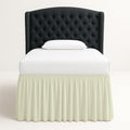 Cottingon Dorm Bed Skirt Twin XL 36" with Split Corners, 100% Microfiber Soft and Stylish, College Room Essential, Extra Long Dust Ruffle for Extended Beds, Ivory