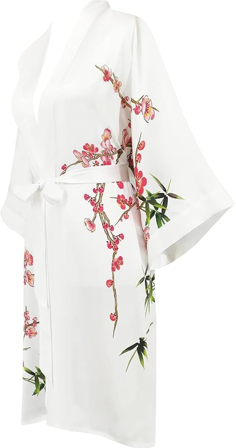 women's 100% silk kimono, short bathrobe pajamas, kimono pajamas