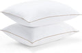 puredown® Goose Feathers and Down Pillows, Premium Medium to Firm Bed Pillows for Sleeping, Luxury Pillows with 100% Cotton Cover, 2 Pack, King Size, 20x36 Inches