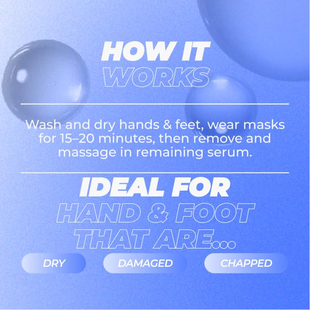 Vitamasques Holiday Snow Bliss Hand & Foot Mask Set - Korean Skin Care for Dry Cracked Feet & Hands - Spa Gifts, Stocking Stuffers for Teen Girls & Party Favors for Women