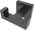 Ruacq Double Towel Hook Matte Black Square Base Bathroom Robe Towel Holder Hand Towel Hanger Stainless Steel Modern Wall Mounted