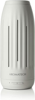 AromaTech Ambience Mini Scent Diffuser for Essential Oil Blends & Fragrances – Waterless Scent Machine w/Bluetooth for Smaller Spaces, Bathroom, Office, More - 600 Sq Ft – White Stone Acrylic