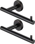 JQK Toilet Paper Holder Oil Rubbed Bronze, 5 Inch 304 Stainless Steel Thick 0.8mm Tissue Paper Dispenser for Bathroom, Hold Mega Rolls Wall Mount 2 Pack, TPH100-ORB-P2