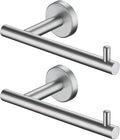 JQK Toilet Paper Holder, 5 Inch 304 Stainless Steel Tissue Paper Dispenser, Brushed Nickel Wall Mount 2 Pack, TPH100-BN-P2