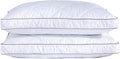 puredown® Goose Feathers and Down Pillow for Sleeping Hotel Collection Bed Pillows, Gusseted, Standard/Queen, Set of 2