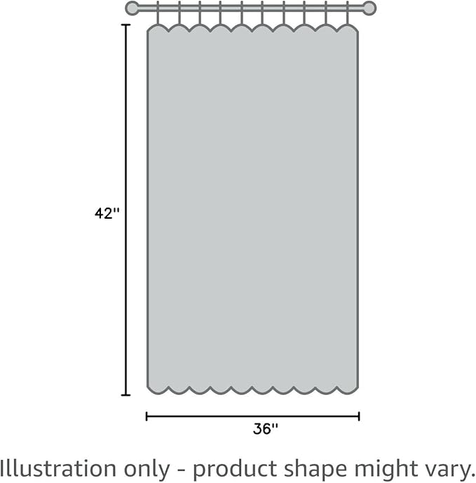 H.VERSAILTEX 100% Blackout Curtains for Bedroom Short Curtains Half Window Curtains for Kitchen, Privacy Energy Saving Curtain Tiers for Bathroom Shades, W 42 x L 36 inch, Stone Blue, Set of 2