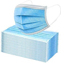 3-Ply Disposable Face Masks, Soft on Skin, Pack of Blue Masks with Elastic Earloops (50 Masks)