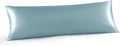 INFIIXSO Body Pillow Cover with Zipper, Luxury Mulberry Silk Body Pillow Case 20x54 Inches, Ultra Smooth and Soft Cooling Long Pillowcase, Gift for Women, Men(Haze Blue)
