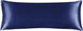 BEDELITE Satin Body Pillow Cover, Super Soft and Cooling Body Pillow Pillowcase for Hair and Skin, Breathable Silky Full Long Pillowcase Cover(20"x54", Navy)