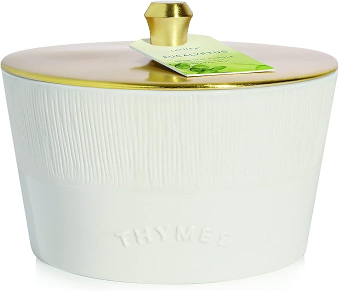 Thymes 3-Wick Candle with Lid - Eucalyptus - 13.5 Oz