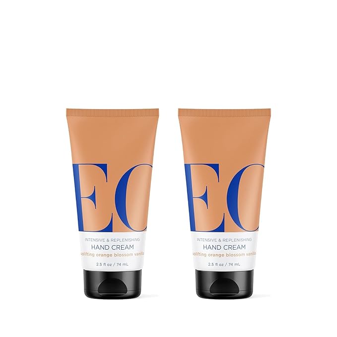 EO Hand Cream, 2.5 Ounce (Pack of 2), Orange Blossom and Vanilla, Organic Plant-Based, Moisturizer for Dry Skin