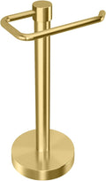 YUMORE Hand Towel Holder Stand Countertop Towel Rack Free Standing Towel Bar Hanger for Bathroom Kitchen (Gold)