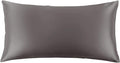 THXSILK Set of 2 Silk Pillowcase for Hair and Skin, 100% Mulberry Silk Bed Pillowcase 22 Momme, Soft Breathable Silk Pillow Case with Hidden Zipper, California King 20"x40", Dark Gray