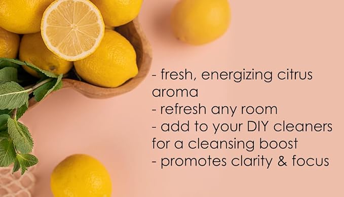 Lemon Essential Oil - 16 fl oz (473 ml) Amber Glass Bottle - 100% Pure Essential Oil - GreenHealth