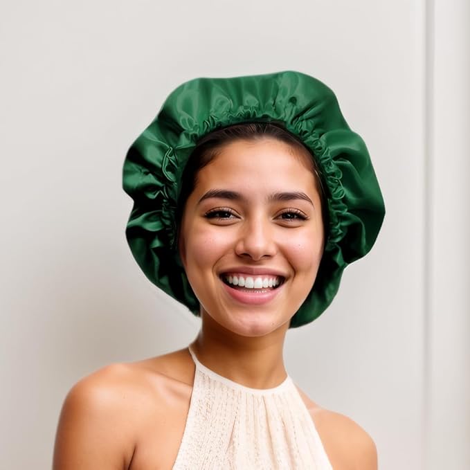 Satin Bonnet Double Layer Silk Bonnet for Sleeping Women Hair Care for Natural Curly