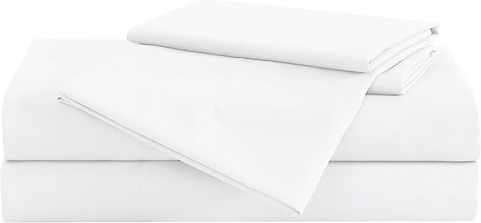 London Fog Garment Washed Solid Sheet Set White Microfiber 5-Piece Split King Sheet Set, Solid Themed, Deep Pocket, Adult and Teen, Oeko-TEX Certified