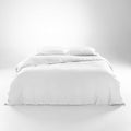 Olive + Crate Tencel Eucalyptus Cooling Duvet Cover Set - Hypoallergenic, Lyocell Tencel Duvet Cover - Temperature Regulating with Hidden Button Closure & Corner Ties - Oversized King [White Snow]