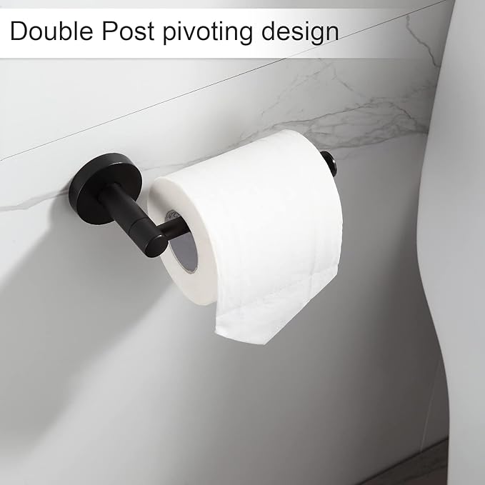 BGL Bathroom Hardware Set Black Bathroom Accessory Set Towel Bar 8 Pieces