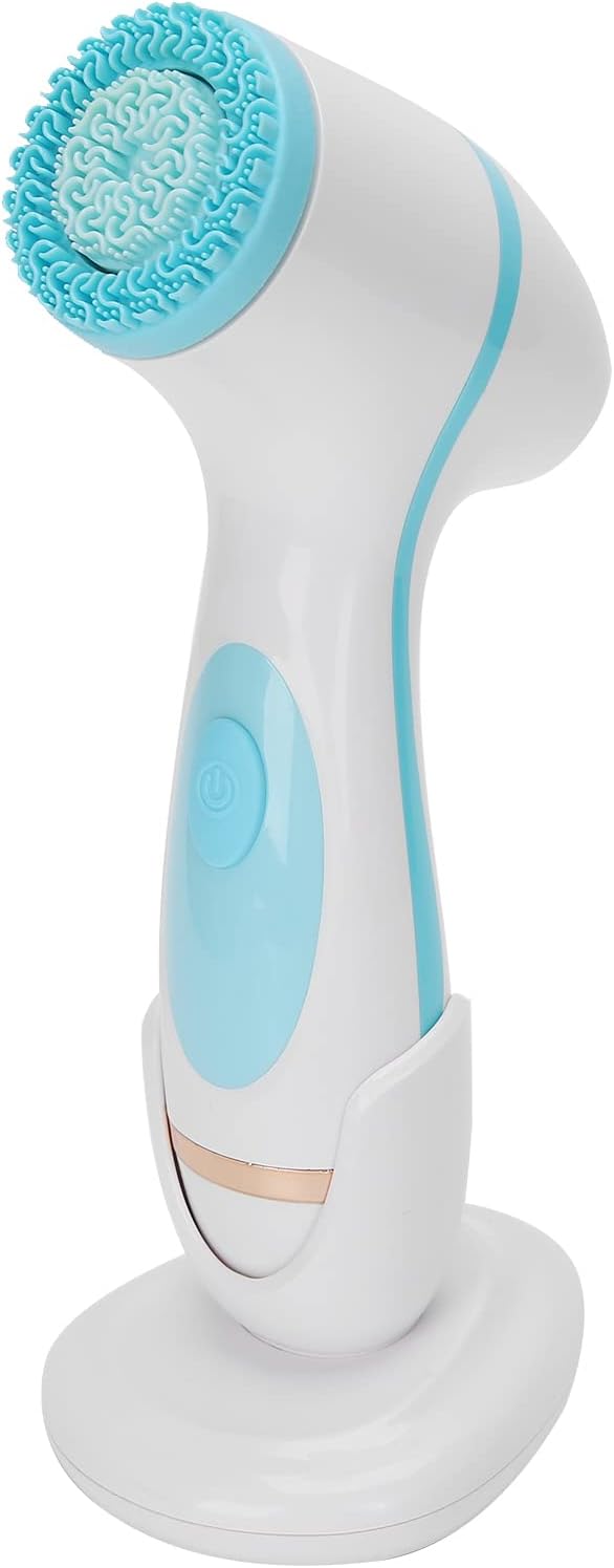 Yosoo Electric Silicone Facial Cleansing Brush Blue for Deep Clean Skin Care