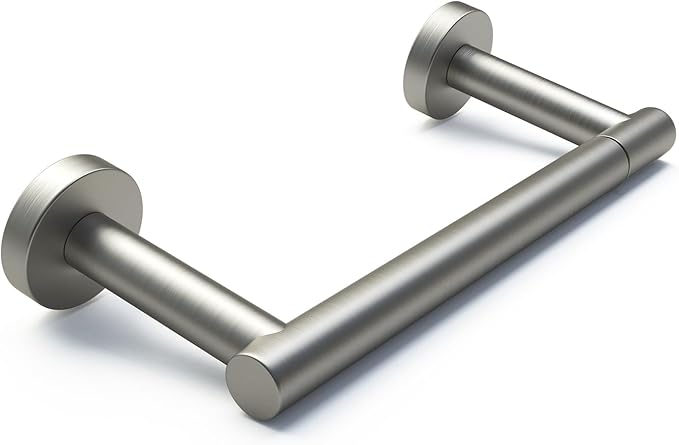 Toilet Paper Holder Wall Mount, Brushed Nickel Double Post Pivoting Toilet Paper Roll Holder for Bathroom, Commercial Toilet Tissue Dispensers, Stainless Steel