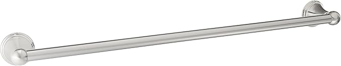 Amazon Basics Straight Modern Towel Bathroom Bar, 24 inch, Satin Nickel