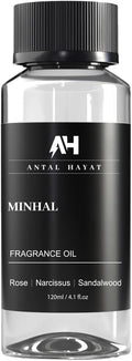 Minhal Diffuser Oil 120ml – Hotel Collection Scent – Inspired by Iris de Nuit Perfume – Rose, Narcissus, Patchouli – Luxury Essential Oil for Home – Fragrance Oil for Waterless Diffusers