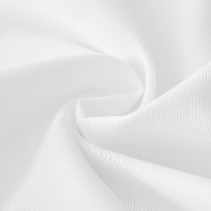 MEILA Wrap Around Bed Skirt Three Fabric Sides Elastic Dust Ruffled 24 Inch Tailored Drop,Easy to Install Fade Resistant-White, Twin/Full