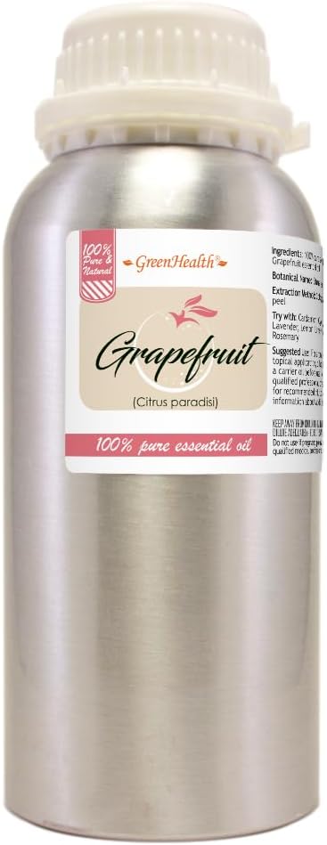 Grapefruit Essential Oil - 16 fl oz - Aluminum Bottle - 100% Essential Oil - GreenHealth