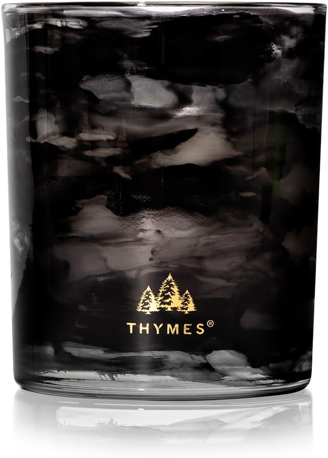 Thymes Noir Woods Scented Candles for Home Decor – Notes of Fresh Evergreen, Smoky Wood & Golden Amber – Luxury Home Fragrance Gifts for Women & Men – Burns Up to 40 Hrs (Boxed Votive Candle, 6.5 oz)