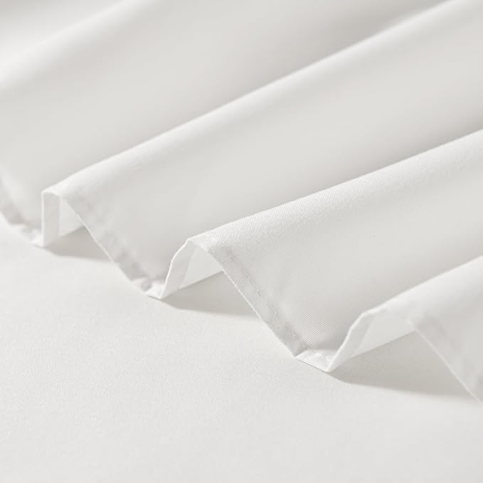 TSUTOMI Ivory Bed Skirt Twin Size Ruffled Bed Skirt with Split Corners, Twin Bed Skirt 12 Inch Drop, Twin Size Bed Skirt Ivory for Ruffled Bed Skirt with Split Corners, Bed Skirt Twin Size