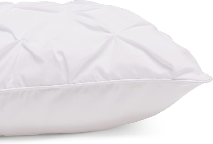 Amazon Basics Soft, Lightweight Twin Size Comforter Sets, All-Season Down-Alternative 2-Piece Bedding Set, Pinch Pleat Design, Twin/TwinXL Size, Bright White