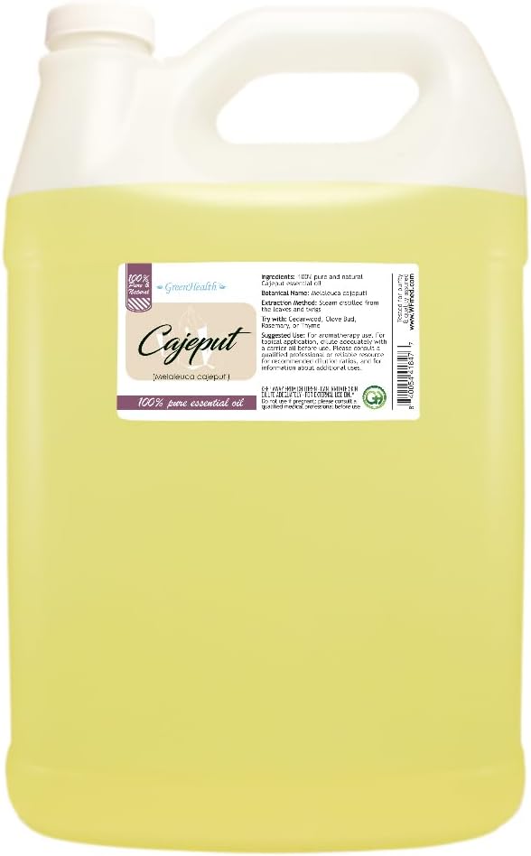 Cajeput Essential Oil - 1 Gallon - Plastic Jug - 100% Pure & Uncut - GreenHealth