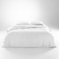 Olive + Crate Tencel Eucalyptus Cooling Duvet Cover Set - Hypoallergenic, Lyocell Tencel Duvet Cover - Soft, Temperature Regulating with Hidden Button Closure & Corner Ties - King Size [White Snow]