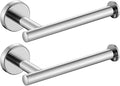JQK Chrome Toilet Paper Holder, 5 Inch 304 Stainless Steel Thick 8mm Tissue Paper Dispenser for Bathroom, Hold Mega Rolls, Polished Chrome Wall Mount, 2 Pack, TPH120-CH-P2