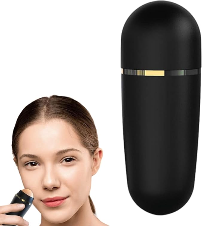Volcanic Oil Absorbing Roller Face Oil Control Stick Facial Skin Care Tool Black control massage roller