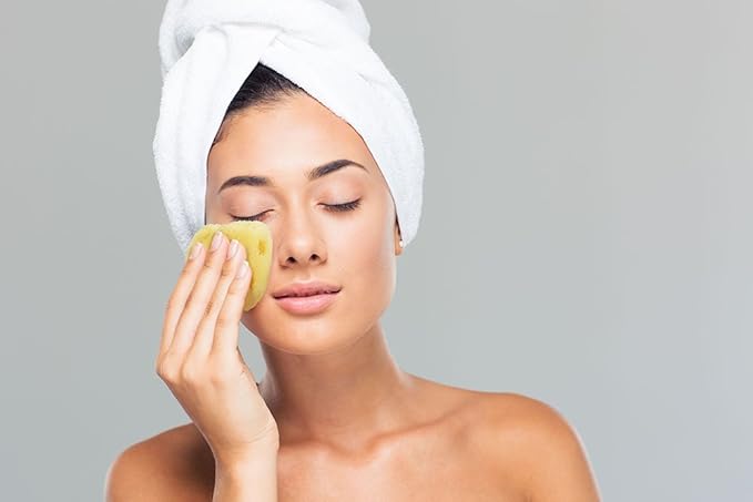 Premium Natural FINA Silk Sponges - 2pc, 4"- 4.5" Luxury Soft on Skin fine pored sea Sponge from The Mediterranean, Perfect for Make up, Facial Cleansing & Bathing