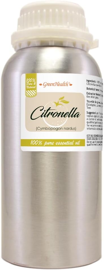 Citronella Essential Oil - 16 fl oz (473 ml) – 100% Pure Essential Oil - GreenHealth