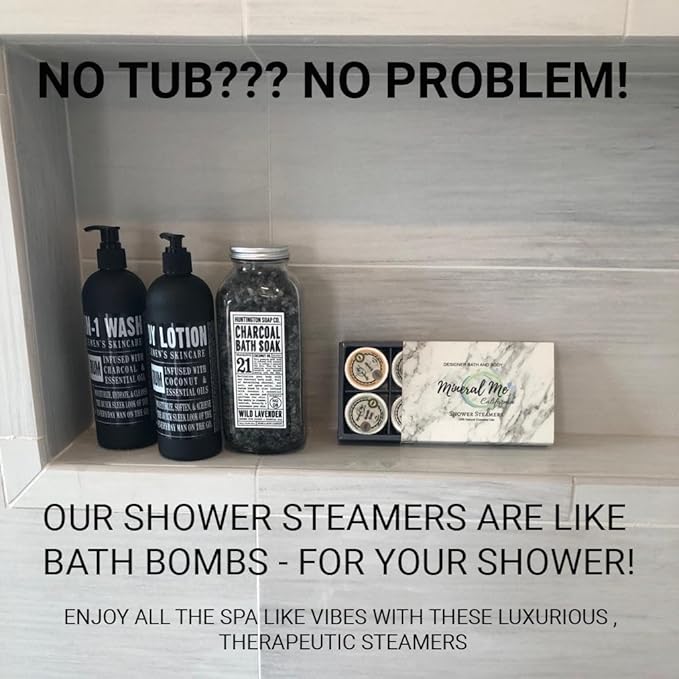 Shower Steamers Aromatherapy - Organic Natural Shower Bombs Vapor Tablets, Aromatherapy for Home Spa, Relaxing Self Care Gift for Men, Women, Stocking Stuffers, Christmas Gifts for Him, Her, Coworker