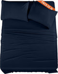 Utopia Bedding Queen Bed Sheets Set - Pack of 10 Sheet Sets - Perfect for Spa, Hotel, & Guest Bedroom - Brushed Microfiber - Shrinkage and Fade Resistant - Easy Care (Navy Blue)