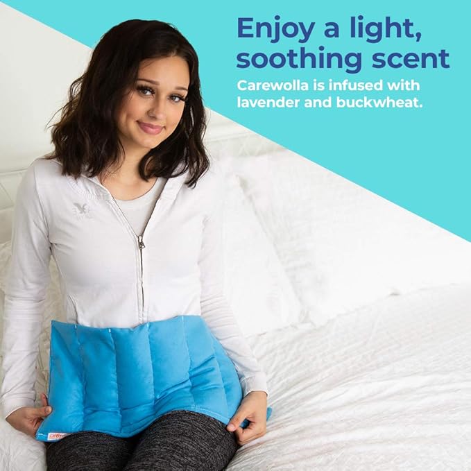 Lavender Dream Ultimate Comfort Wrap: Buckwheat Hot/Cold Therapy Pad, 9x22 Multi-Purpose Pain Relief, Made in USA
