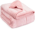 Lofus Weighted Blanket for Adults(15 lbs, 60" x 80"), Queen Size Heavy Blanket Machine Washable, Soft Weighted Blankets for Stress Relief and Sleep Promotion-Pink