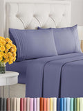 Queen Size 4 Piece Sheet Set - Extra Soft, Breathable And Cooling Sheets - Hotel Luxury Bed Sheets for Women & Men - Deep Pockets, Easy-Fit & Wrinkle-Free Sheets - Twilight Purple Oeko-Tex Bed Sheets