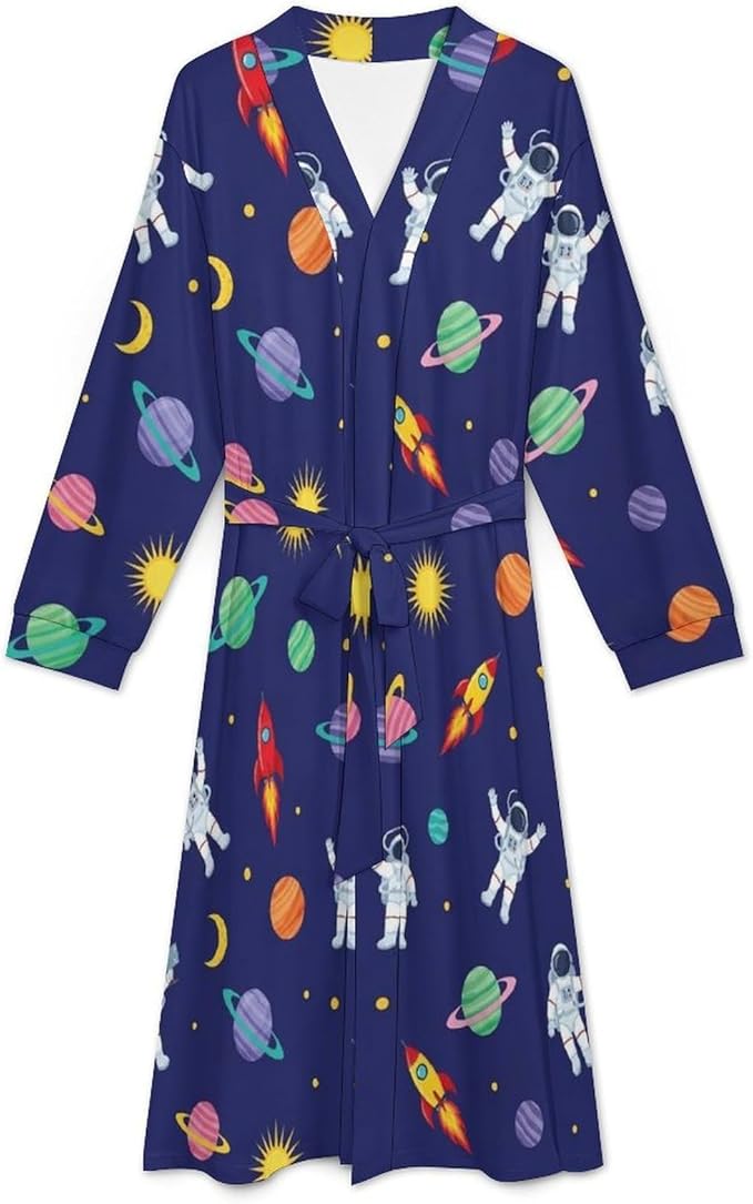 Soft Robes for Women Lightweight Kimono Bathrobe Full-Length Loungewear