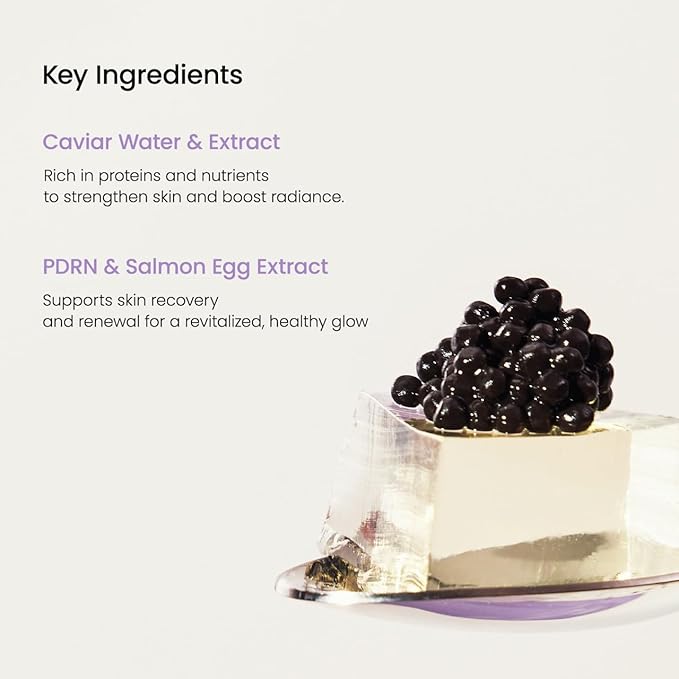 BIODANCE Rejuvenating Caviar PDRN Real Deep Mask, Overnight Hydrogel Mask, Skin Firming & Radiance Boost, Enhancing Recovery for All Skin Types, Korean Skincare, Stocking Stuffers | 1.19oz(34g) x 4ea