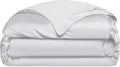 Cozy Earth Luxury Duvet Cover Queen - 100% Viscose from Bamboo - Ultra-Soft, Cooling & Lightweight Duvet Cover - Temperature-Regulating Bedding with Concealed Zip & Interior Snap Closures - White