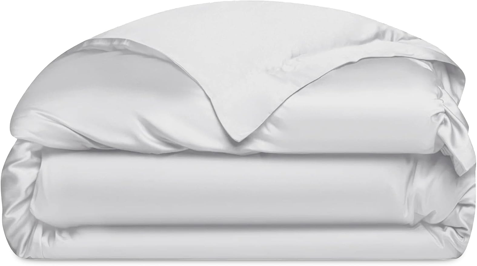 Cozy Earth Luxury Duvet Cover Queen - 100% Viscose from Bamboo - Ultra-Soft, Cooling & Lightweight Duvet Cover - Temperature-Regulating Bedding with Concealed Zip & Interior Snap Closures - White