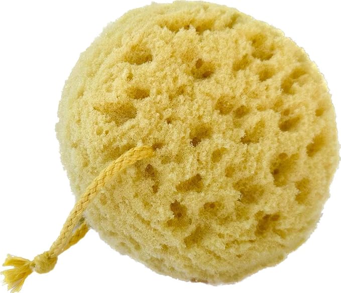 Michelle's Melting Pot Exfoliating Foam Sea Sponge, Natural Feel, Shower Loofah, Bath Sponge, Rich Lather (Set of 3)