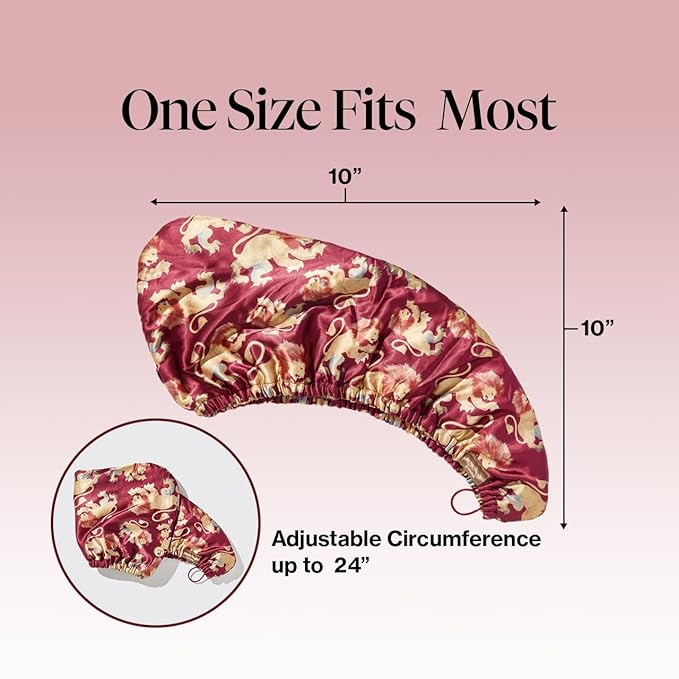 Kitsch Harry Potter x Satin Microfiber Hair Towel Wrap for Women - Super Absorbent, Quick Dry, Anti-Frizz, for Long & Short Hairs, Turbans for Women, Hair Wrap - Gryffindor